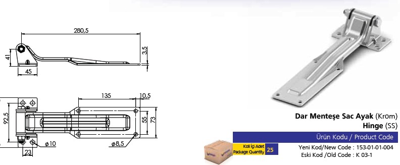 Balamale autofrigorifice BALAMA autofrigorifica carosare inchidere auto frigorifica balamale hinge cromate din crom